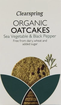 Clearspring Sea Vegetable & Black Pepper Oatcakes - Organic - 200g