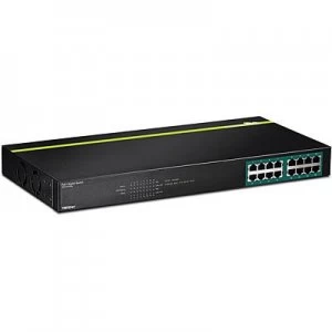 Trendnet TPE-TG160G network switch Unmanaged L2 Gigabit Ethernet (10/100/1000) Black 1U Power over Ethernet (PoE)