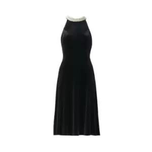 Adrianna Papell Velvet Midi Dress - Black