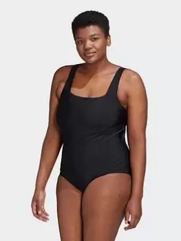 adidas Iconisea Swimsuit (Plus Size), Black, Size 2X, Women