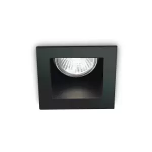 Funky Indoor Square Recessed Downlight Lamp 1 Light Black GU10