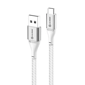 ALOGIC Super Ultra USB 2.0 USB-C to USB-A Cable - 3A/480Mbps (1.5 M, Silver)