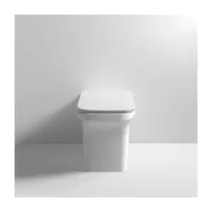 Ava Square Back to Wall Rimless Toilet Pan 550mm Projection - Soft Close Seat - Nuie