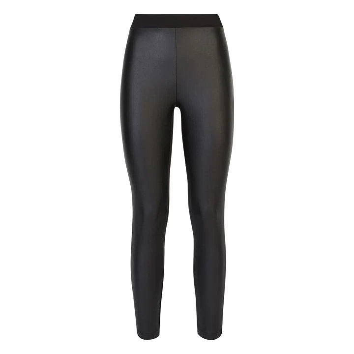 James Lakeland Black Front Faux Leather Trousers - 8