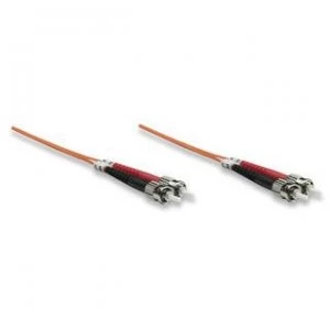 Intellinet Fibre Optic Patch Cable Duplex Multimode ST/ST 50/125 m OM2 2m LSZH Orange Fiber Lifetime Warranty