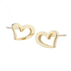 Ladies STORM Gold Plated Heart Stud Earrings