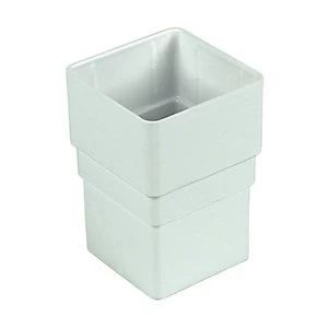 FloPlast RSS1W Square Downpipe Pipe Socket - White 65mm