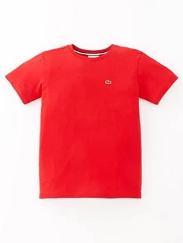Lacoste Boys Classic Short Sleeve T-Shirt - Red, Size 10 Years