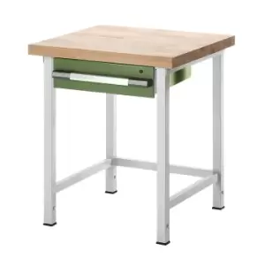 eurokraft pro 1 drawer, 1 drawer, width 750 mm, light grey / green