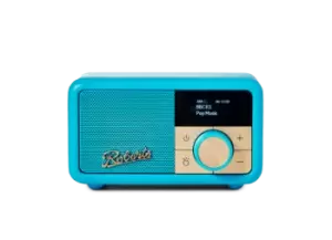 Roberts Revival Petite DAB DAB+ FM RDS digital radio rechargeable batteries USB charge Electric Blue