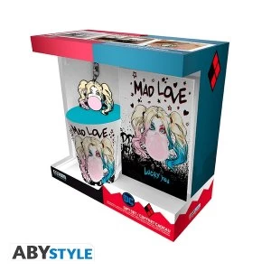 DC Comics - Harley Quinn Mad Love Mug/Keyring/Notebook Gift Set