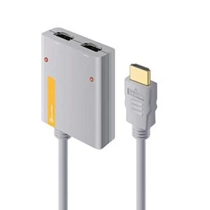 ALOGIC 2-Port Portable HDMI 2.0 4K Splitter with inbuilt HDMI Cable (50CM)