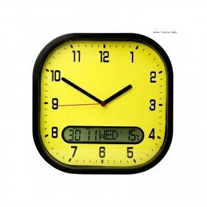 Lifemax Clear Time Day-Date Wall Clock (High Contrast)