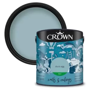 Crown Breatheasy Duck Egg - Silk Standard Emulsion Paint - 2.5L