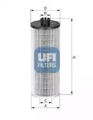 2518500 UFI Oil Filter Oil Cartridge