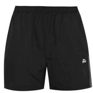 Lonsdale 2 Stripe Woven Shorts Mens - Black/Charcoal