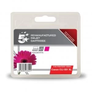 5 Star Office Supplies Canon CLI 551XLM Magenta Yield 670 Pages High