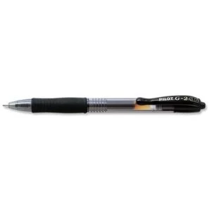 Pilot G210 Gel Rollerball Pen Refillable Medium 1.0mm Tip 0.6mm Line Black Pack of 12