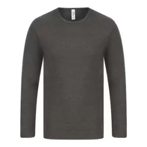 Absolute Apparel Mens Thermal Long Sleeve T-Shirt (S) (Charcoal)