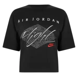 Air Jordan Essenial Boxy T-Shirt Womens - Black