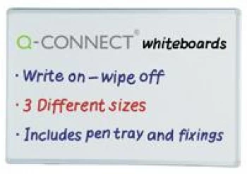 Q-Connect Dry Wipe Whiteboard - 900mm x 600mm