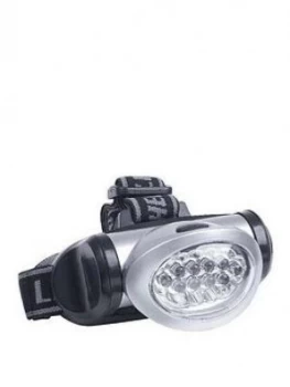 Headlamp With 8 White + 2 Red Leds