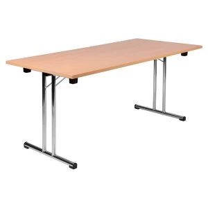 Teknik Space-Folding Table with Robust 25mm Top - Beech