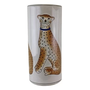Ceramic Umbrella Stand, Leopard Design