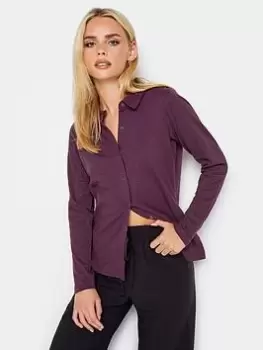 PixieGirl Petite Cotton Slub Jersey Shirt, Purple, Size 18, Women