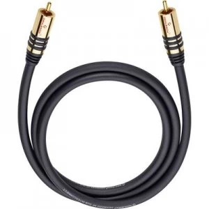 RCA Audio/phono Cable [1x RCA plug (phono) - 1x RCA plug (phono)] 3m Black gold plated connectors Oehlbach NF Sub