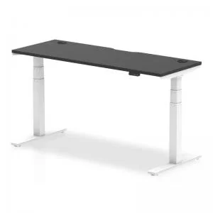 Air Black Series 1600 x 600mm Height Adjustable Desk Black Top with