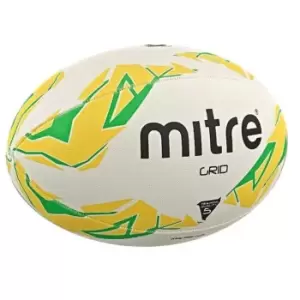 Mitre Grid Rugby Ball - White