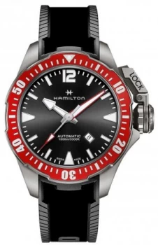 Hamilton Khaki Navy Frogman 1000m Titanium Auto Black Rubber Watch