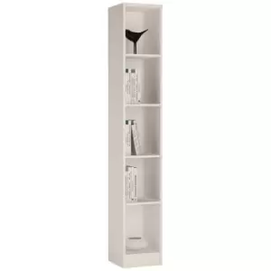 4 You Tall Narrow Bookcase In Pearl White