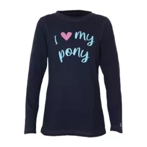 Little Rider Childrens/Kids I Love My Pony Collection Long-Sleeved T-Shirt (9-10 Years) (Navy)
