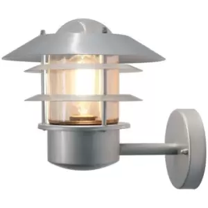Elstead Helsingor - 1 Light Outdoor Wall Lantern Light Silver, 304 SS IP44, E27