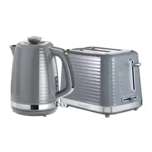 Daewoo SDA2371DS Hive 1.7L Textured Kettle and 2 Slice Toaster Set