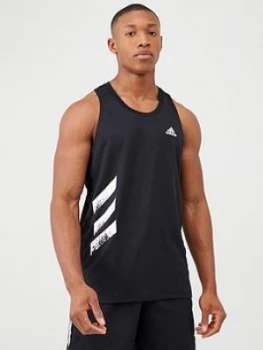 adidas Own The Run Running Vest - Black, Size L, Men