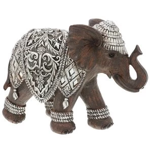 Silver Iron Elephant XLarge Ornament