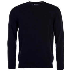 Barbour Mens Essential Lambswool Crew Neck Sweater Black Small