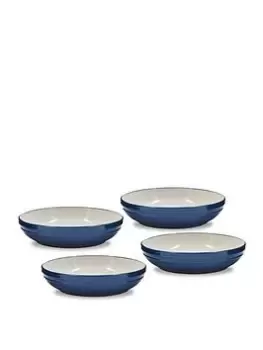 Tower Barbary & Oak Foundry Limoges Blue 4 Piece Pasta Bowl Set