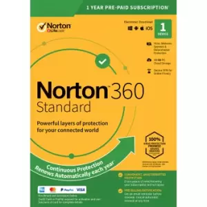 Norton 360 Standard 10GB - 1 User 1 Device