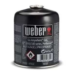 Weber Butane & Propane Gas Cartridge, 0.57Kg Grey