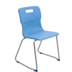 TC Office Titan Skid Base Chair Size 6, Sky Blue