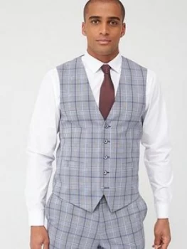 Skopes Standard Stark Waistcoat - Grey/Blue Check