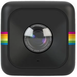 Polaroid Cube Wi Fi 1440p Lifestyle Action Camera with MicroSD Card and Polaroid Bumper Case Black
