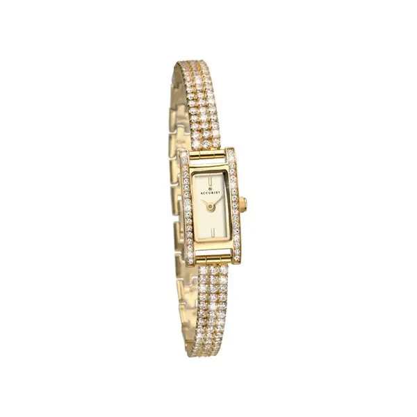 Accurist 8066.01 Gold Plated Crystal Bracelet Watch - W72136