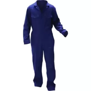 Warrior Mens Stud Front Coverall (L/L) (Navy) - Navy