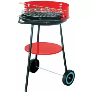 17 Round Garden Charcoal Barbecue / bbq with Wheels
