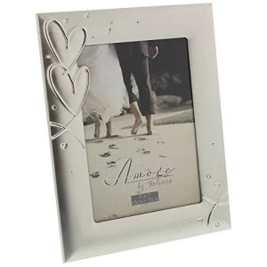 5" x 7" - Amore By Juliana Silverplated Photo Frame